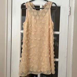 BCBGeneration Cream Floral Appliqué Dress